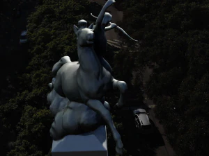 Cupid Angel of love riding wild horse 3D Print Model