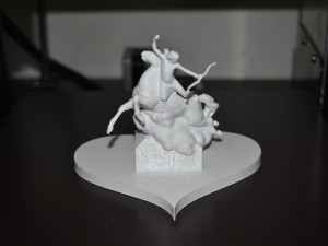 Cupid Angel of love riding wild horse Model Cetak 3D