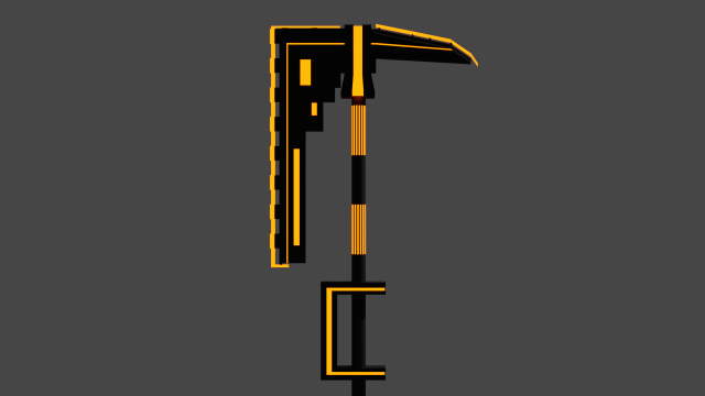 Cyber Axe 3D Model .c4d .max .obj .3ds .fbx .stl .blend 