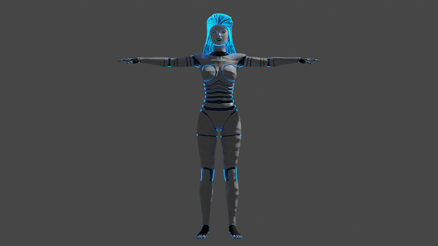 Meta cyborg 3D 模型 .c4d .max .obj .3ds .fbx .stl .blend 