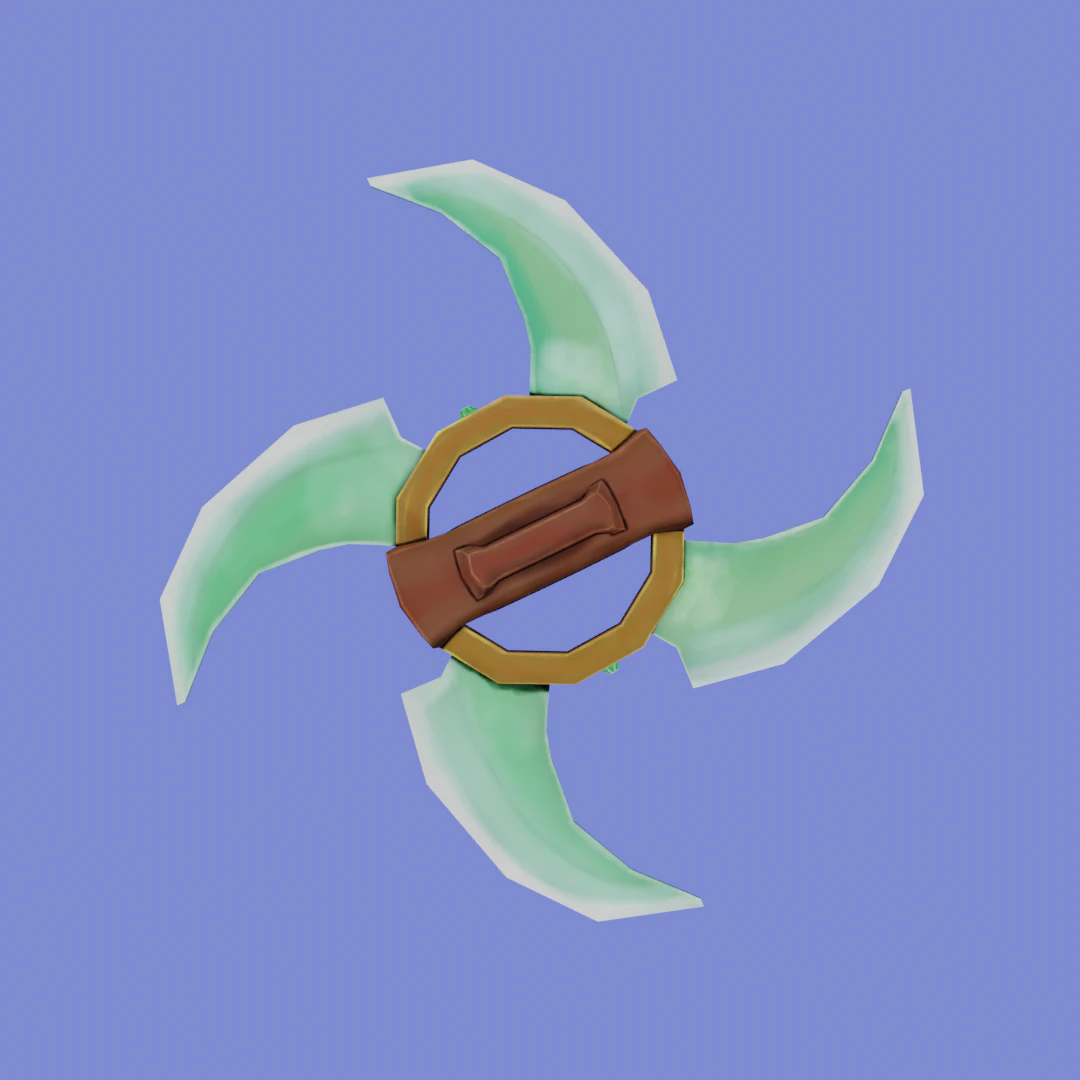 Wind Shuriken 3D Model .c4d .max .obj .3ds .fbx .stl .blend 