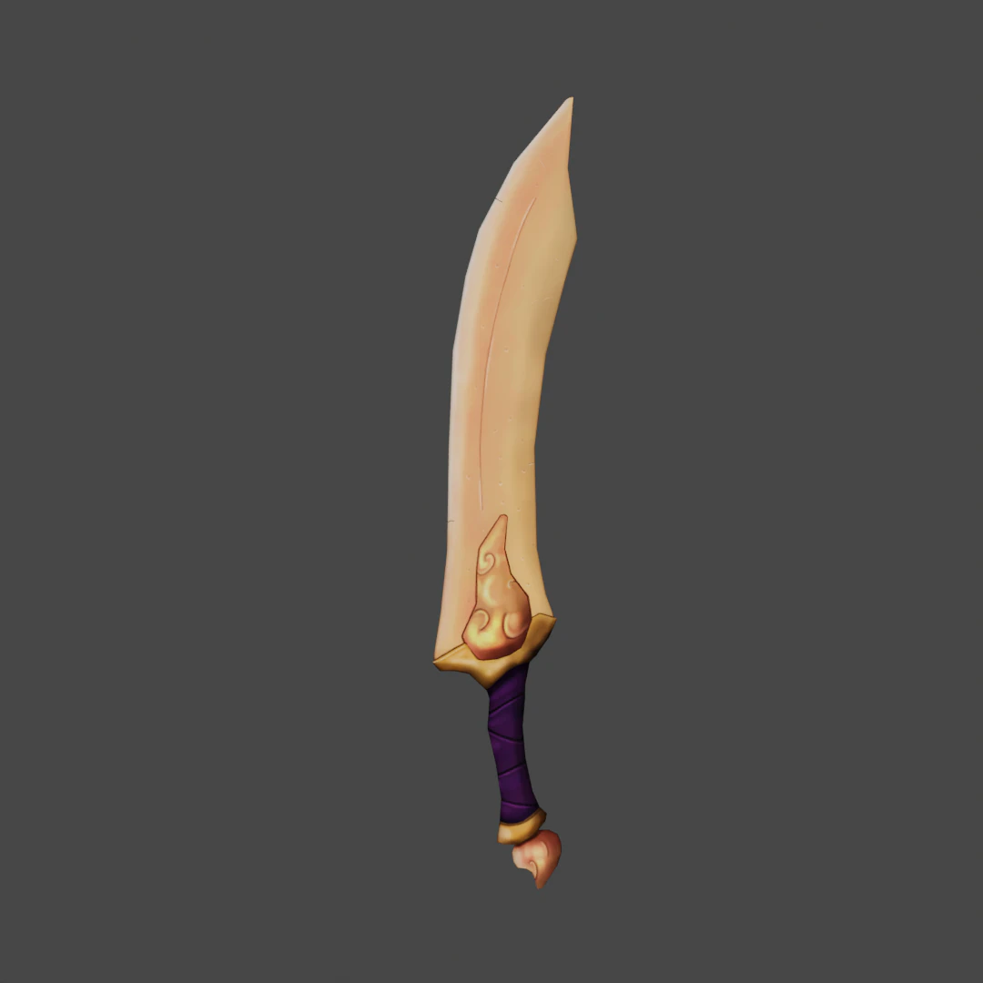 Fire Sword 3D Model .c4d .max .obj .3ds .fbx .stl .blend 