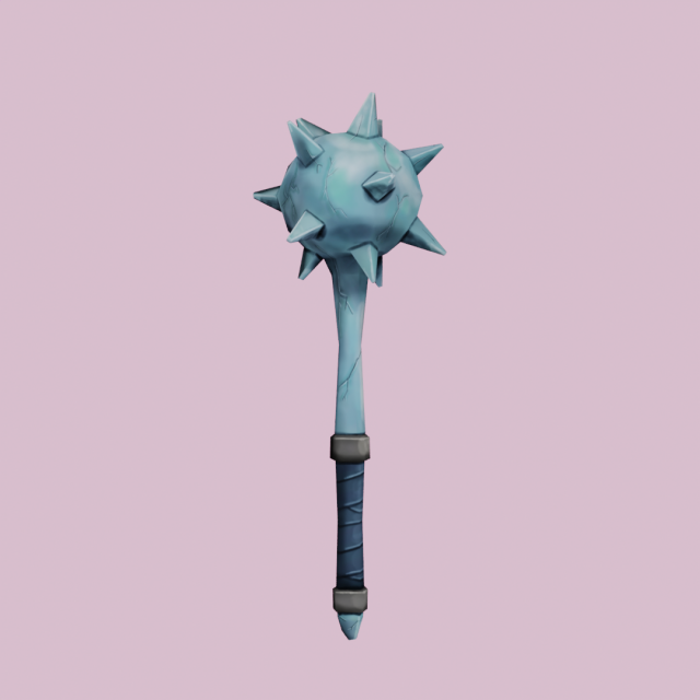 Stylized Mace 3D Model .c4d .max .obj .3ds .fbx .stl .blend 