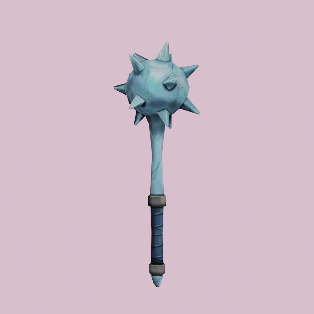 Stylized Mace 3D Model .c4d .max .obj .3ds .fbx .stl .blend