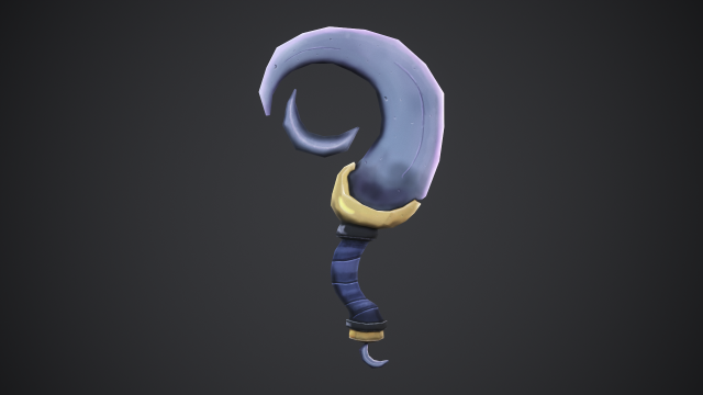 Stylized Dagger 3D Модель .c4d .max .obj .3ds .fbx .stl .blend 