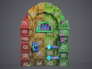 Stylized Medieval Door Modèle 3D