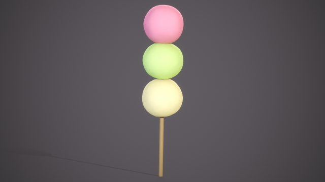 Japanese Dango 3D-Modell .c4d .max .obj .3ds .fbx .stl .blend 