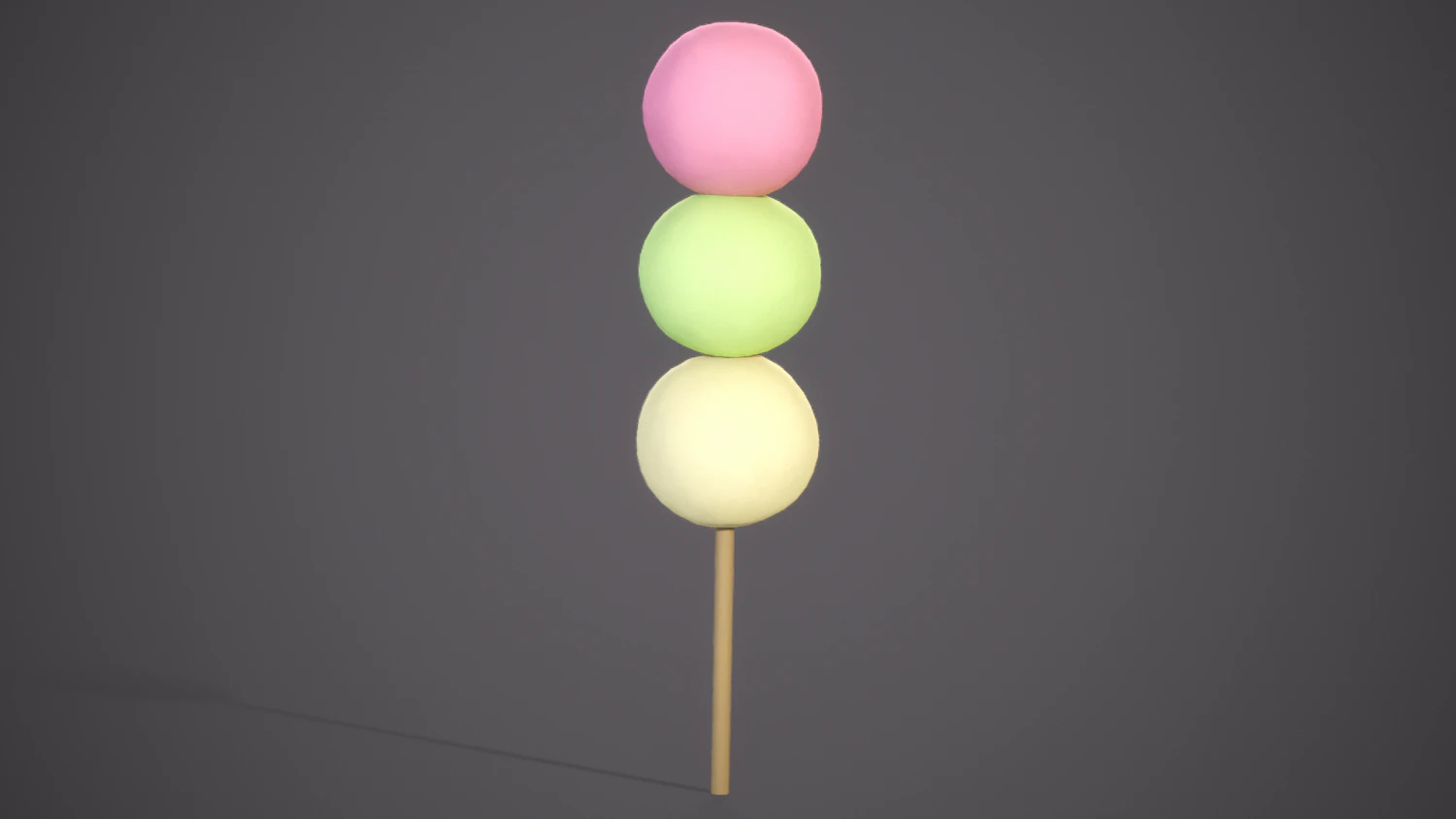 Japanese Dango 3D Model .c4d .max .obj .3ds .fbx .stl .blend 