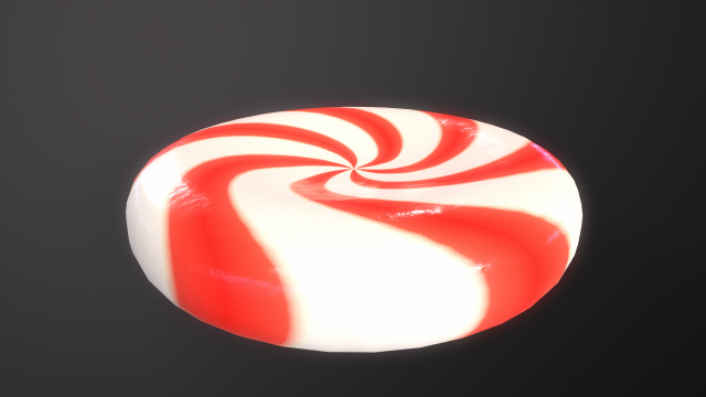 Peppermint Candy Lollipop 3D Модель .c4d .max .obj .3ds .fbx .stl .blend 