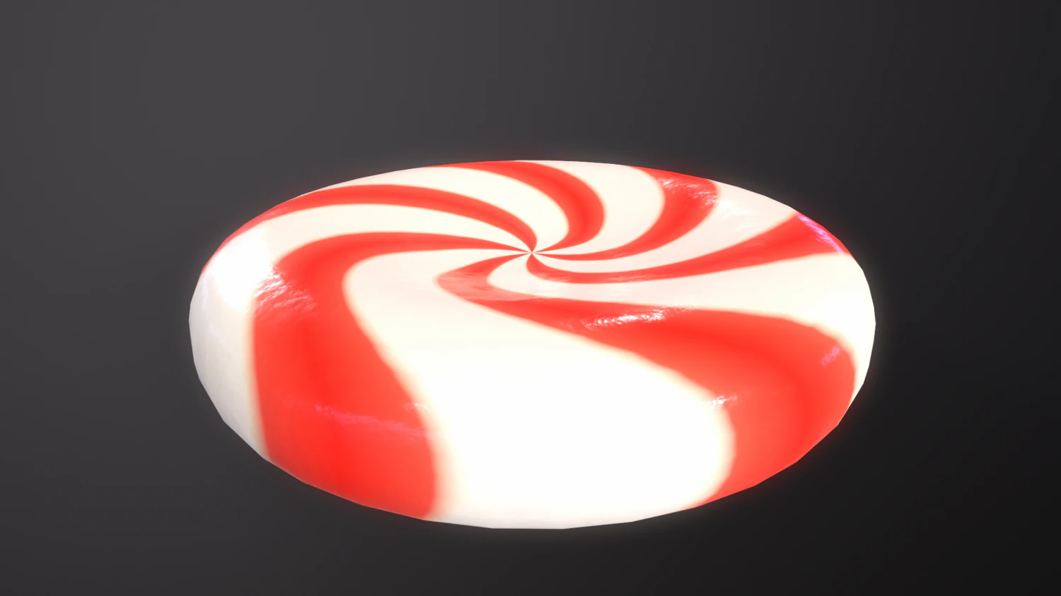 Peppermint Candy Lollipop 3D Model .c4d .max .obj .3ds .fbx .stl .blend 