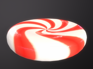 Peppermint Candy Lollipop 3D Model