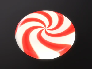 Peppermint Candy Lollipop 3D Model