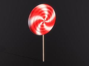 Peppermint Candy Lollipop 3D Модель
