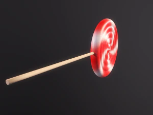 Peppermint Candy Lollipop 3D Model