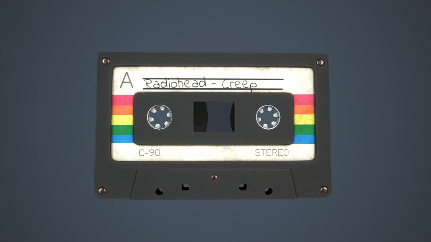 Vintage Cassette tape 3D Model .c4d .max .obj .3ds .fbx .stl .blend