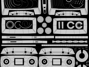 Vintage Cassette tape Modèle 3D