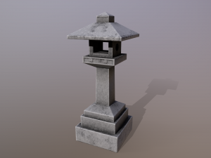 Japanese Stone Lantern 3D मॉडल