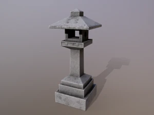 Lanterna de Pedra Japonesa Modelo 3D