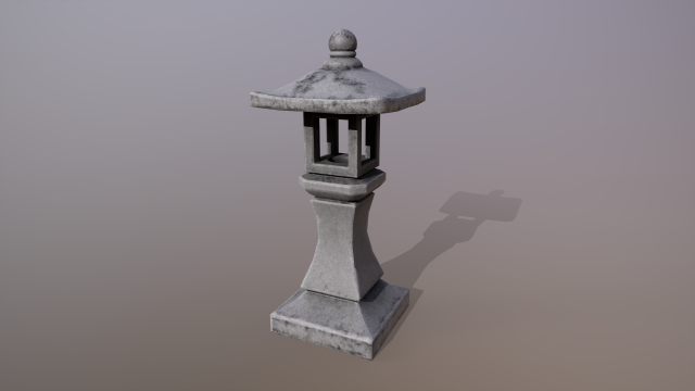 Japanese Stone Lantern 3D मॉडल .c4d .max .obj .3ds .fbx .stl .blend 