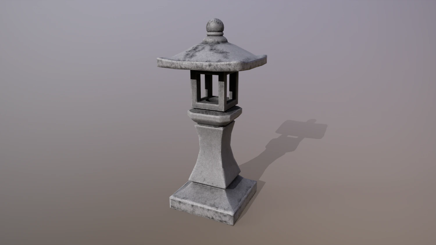 Japanese Stone Lantern 3D Model .c4d .max .obj .3ds .fbx .stl .blend