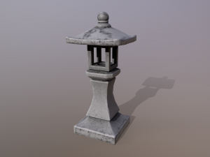Japanese Stone Lantern 3D मॉडल