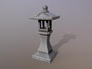Японский каменный фонарь 3D Модель