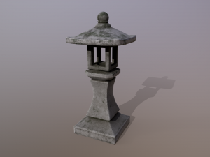 Japanese Stone Lantern 3D मॉडल