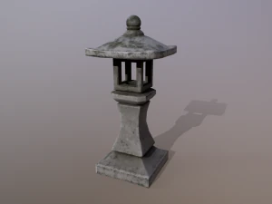 Japanese Stone Lantern 3D Model