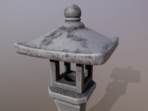 Japanese Stone Lantern 3D मॉडल