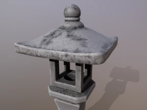 Japanese Stone Lantern 3D Model