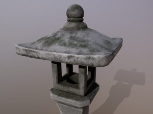 Japanese Stone Lantern 3D मॉडल