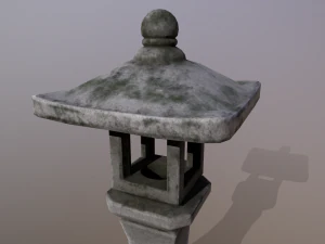 Japanese Stone Lantern 3D Model