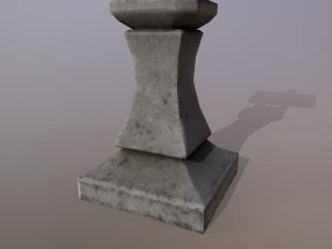 Japanese Stone Lantern 3D Model