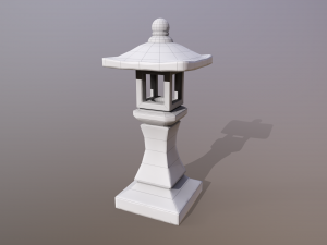 Japanese Stone Lantern 3D मॉडल