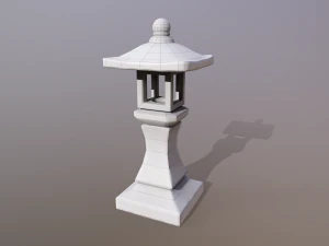 Japanese Stone Lantern 3D Model