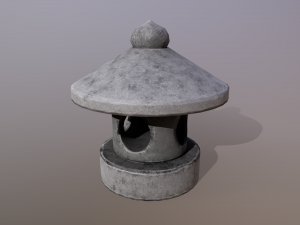 Japanese Stone Lantern 3D मॉडल