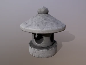 Японський кам'яний ліхтар 3D Модель