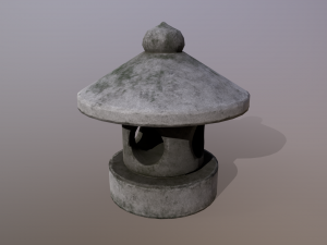 Japanese Stone Lantern Model 3D