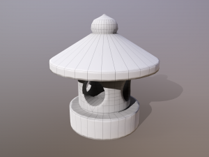 Japanese Stone Lantern Model 3D