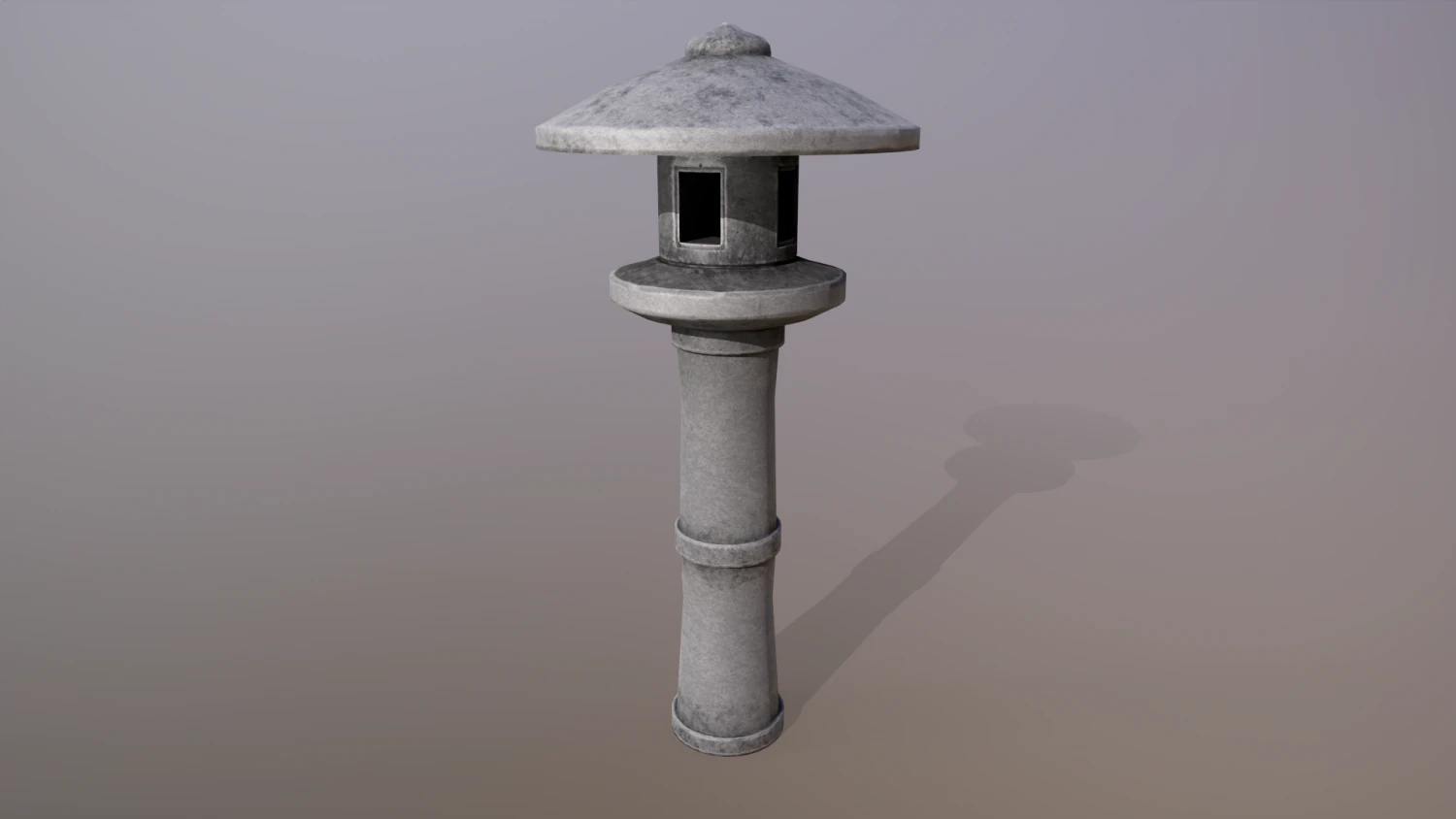 Japanese Stone Lantern 3D Model .c4d .max .obj .3ds .fbx .stl .blend 