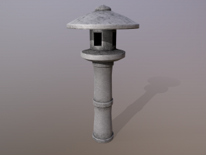Japanese Stone Lantern 3D मॉडल