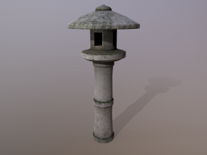 Japanese Stone Lantern 3D Модель