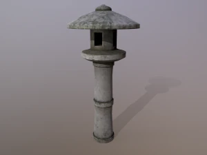 Japanese Stone Lantern 3D Model