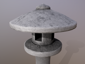 Japanese Stone Lantern 3D Модель