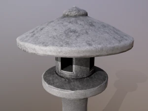 Japanese Stone Lantern 3D Model