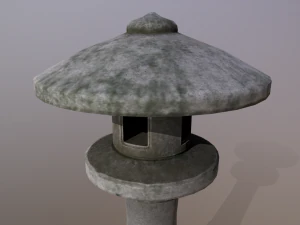 Japanese Stone Lantern 3D Model