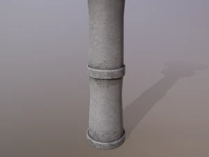Japanese Stone Lantern 3D Model