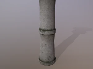 Japanese Stone Lantern 3D Model