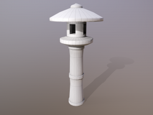 Japanese Stone Lantern 3D Модель