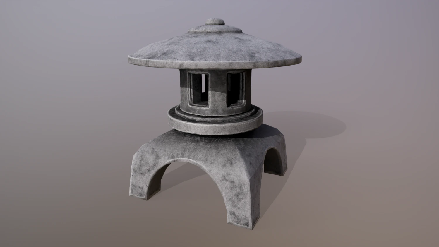 Japanese Stone Lantern 3D Model .c4d .max .obj .3ds .fbx .stl .blend